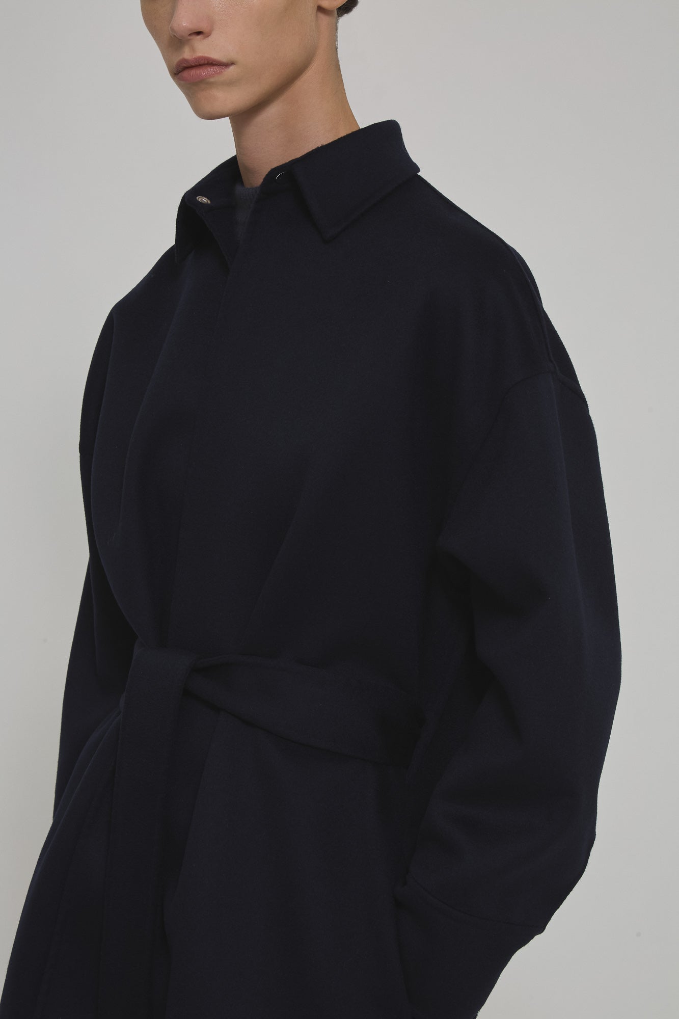 Valentina cashmere blend jacket with belt