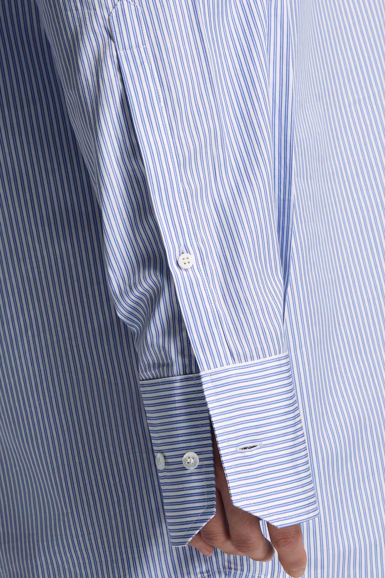 MARCELLA camicia abito a righe bicolore in poplin di cotone