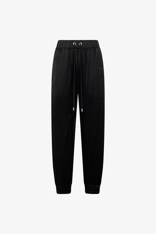 Pantaloni jogger in raso doppio Valentina