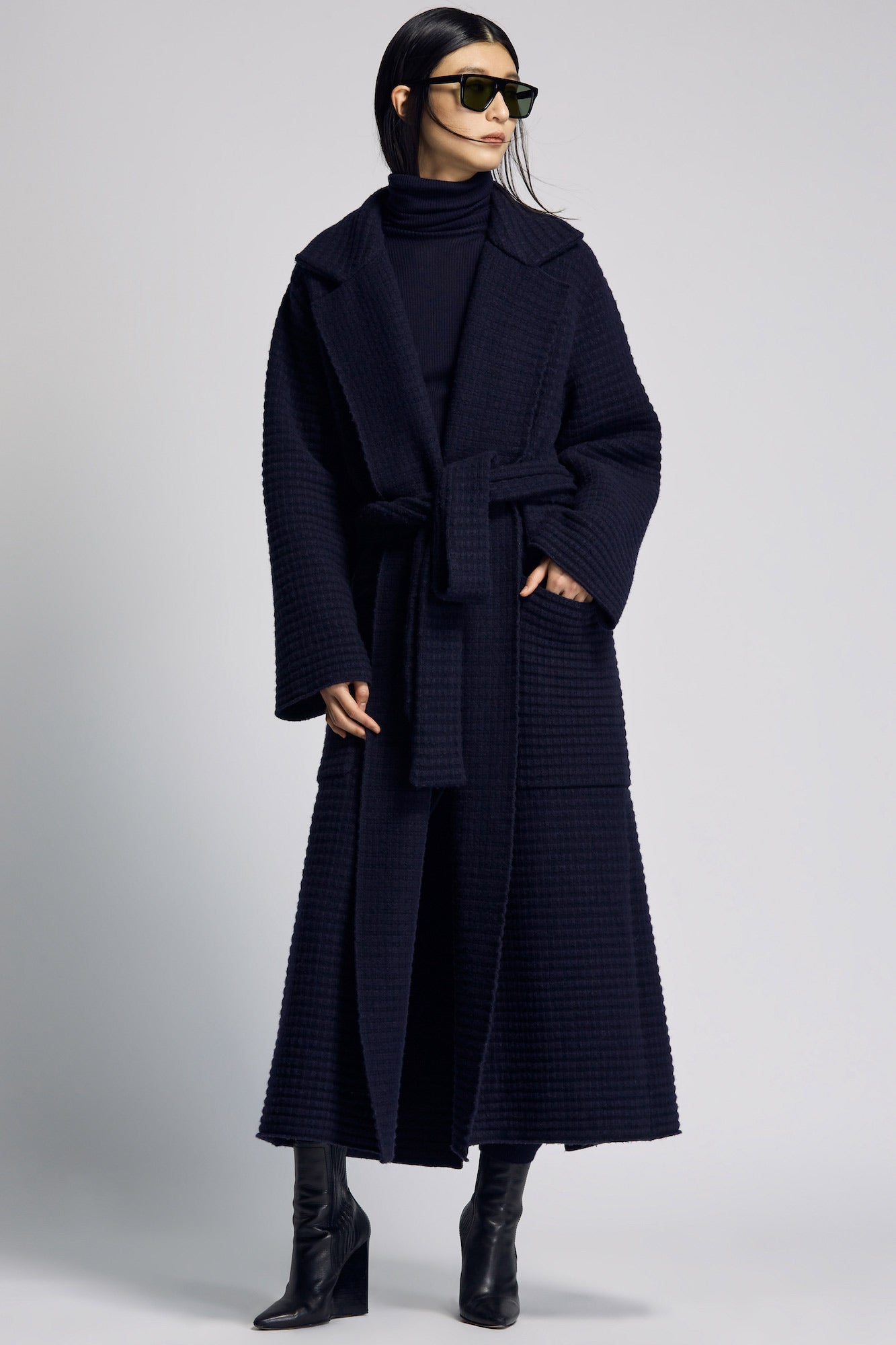 CAROLINE cashmere blend long coat